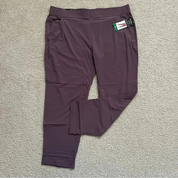 Eddie Bauer Traveler Ankle Pant Women Sz XL purple Stretch Light Weight 1669563 - Picture 1 of 13